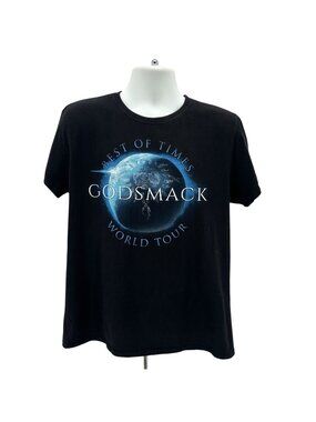 Godsmack Mens Large Shirt Best Of Times World Tour Graphic Black T-Shirt